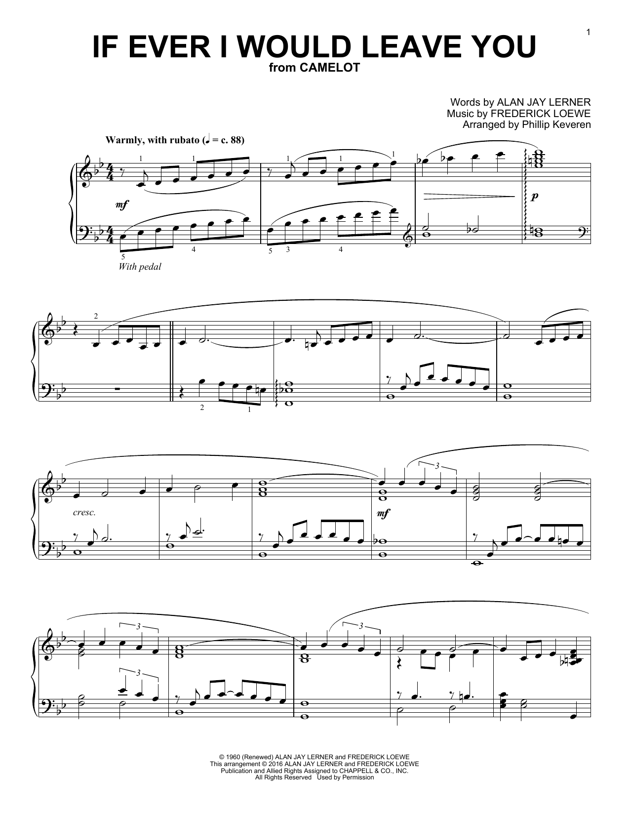 Product gallery: Page 1 of 1 If Ever I Would Leave You (arr. Phillip Keveren), Lerner & Loewe