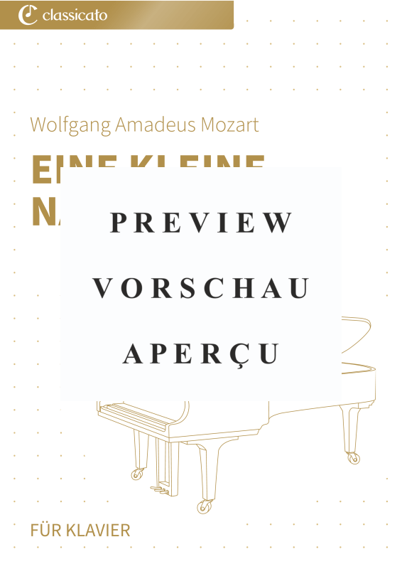 Produktgalerie: Seite 2 von 6 Eine kleine Nachtmusik - leicht spielbare Klavierfassung in G-Dur, , Klavier Solo