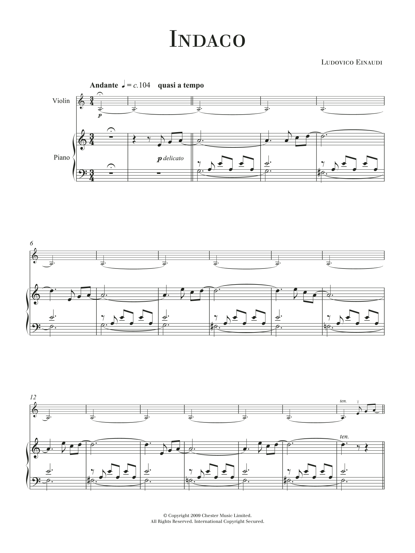 Product gallery: Page 1 of 1 Indaco, Ludovico Einaudi