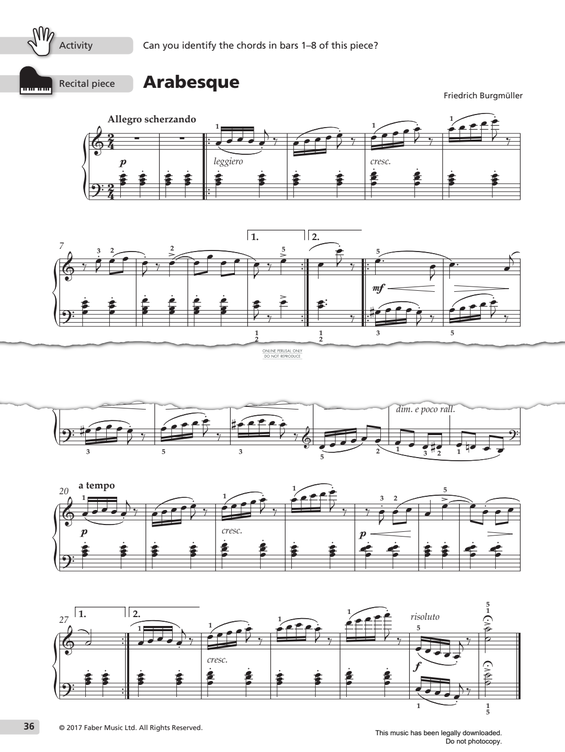 Product gallery: Page 1 of 1 Arabesque (Op. 100 No. 2), Johann Friedrich Burgmüller