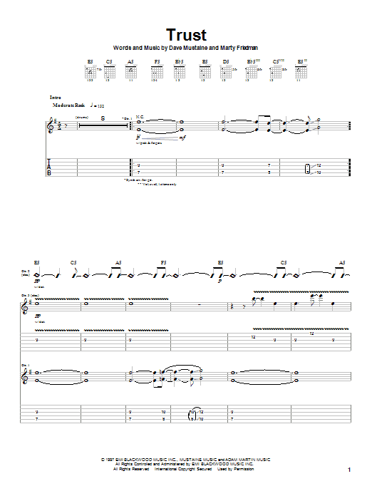Produktgalerie: Seite 1 von 1 Trust, Megadeth, Gitarre