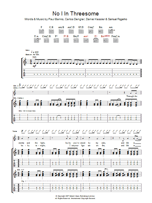 Produktgalerie: Seite 1 von 1 No I In Threesome, Interpol, Gitarre