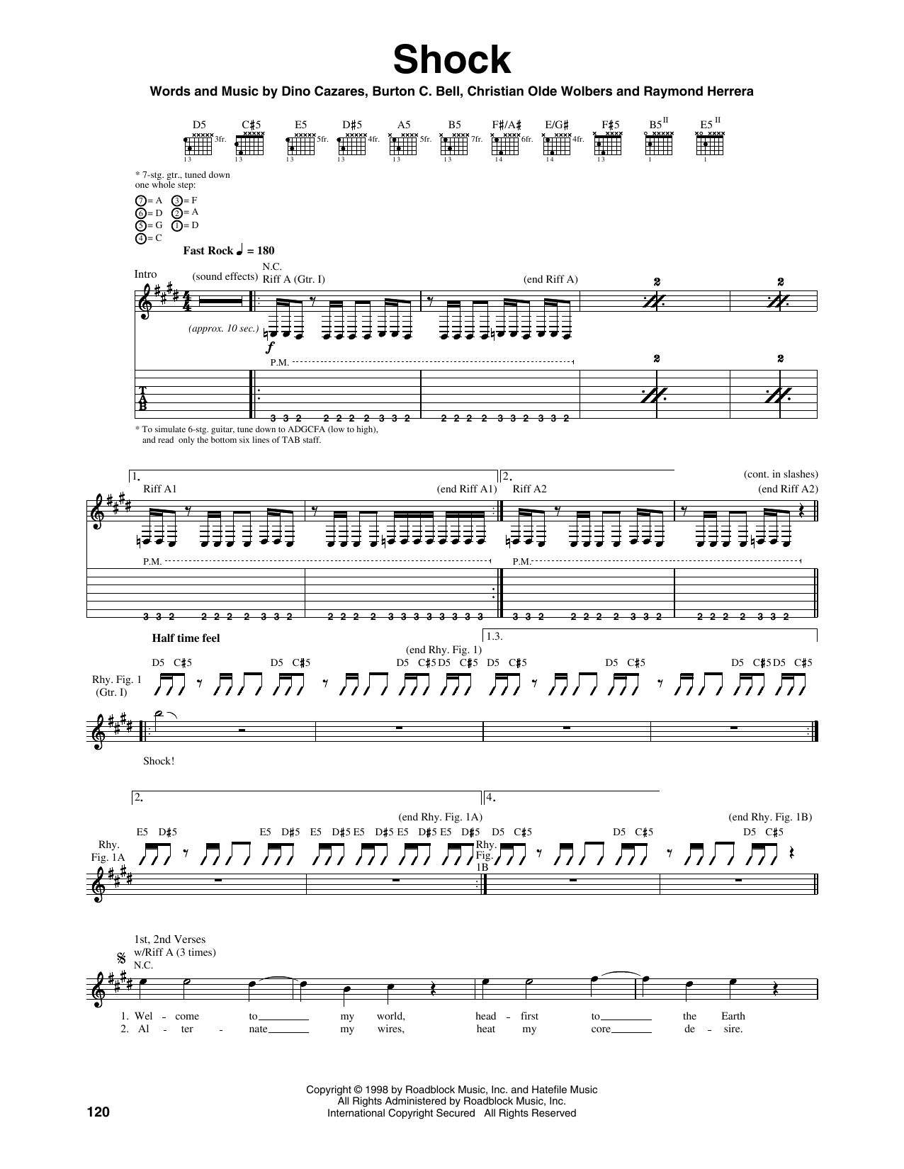 Produktgalerie: Seite 1 von 1 Shock, Fear Factory, Gitarre