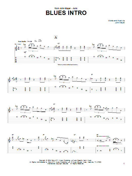 Product gallery: Page 1 of 1 Blues Intro, John Mayer