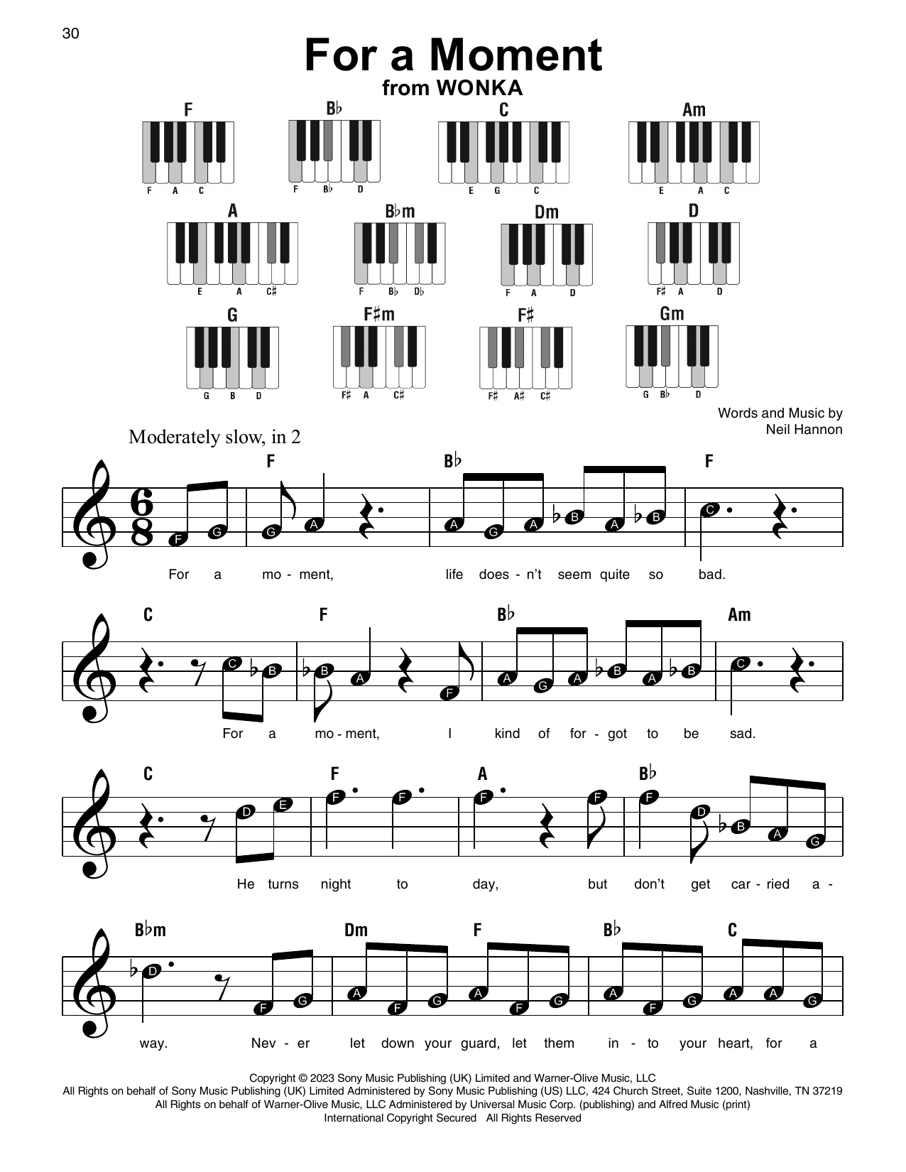 Produktbild zu: For A Moment (from Wonka)