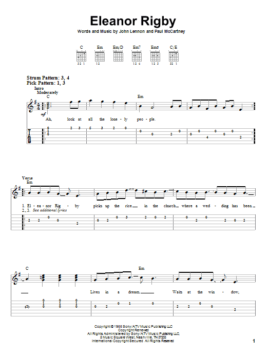 Product gallery: Page 1 of 1 Eleanor Rigby, The Beatles