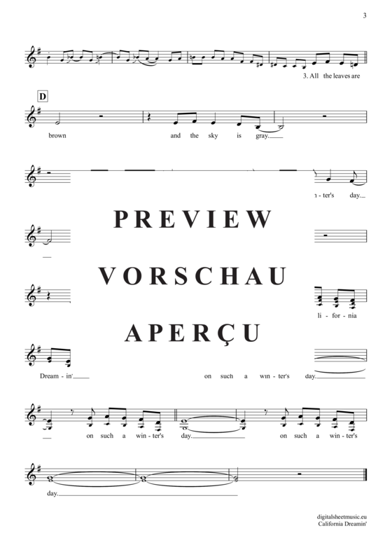 Produktgalerie: Seite 4 von 4 California Dreamin´ , Mamas & Papas, Trompete in B