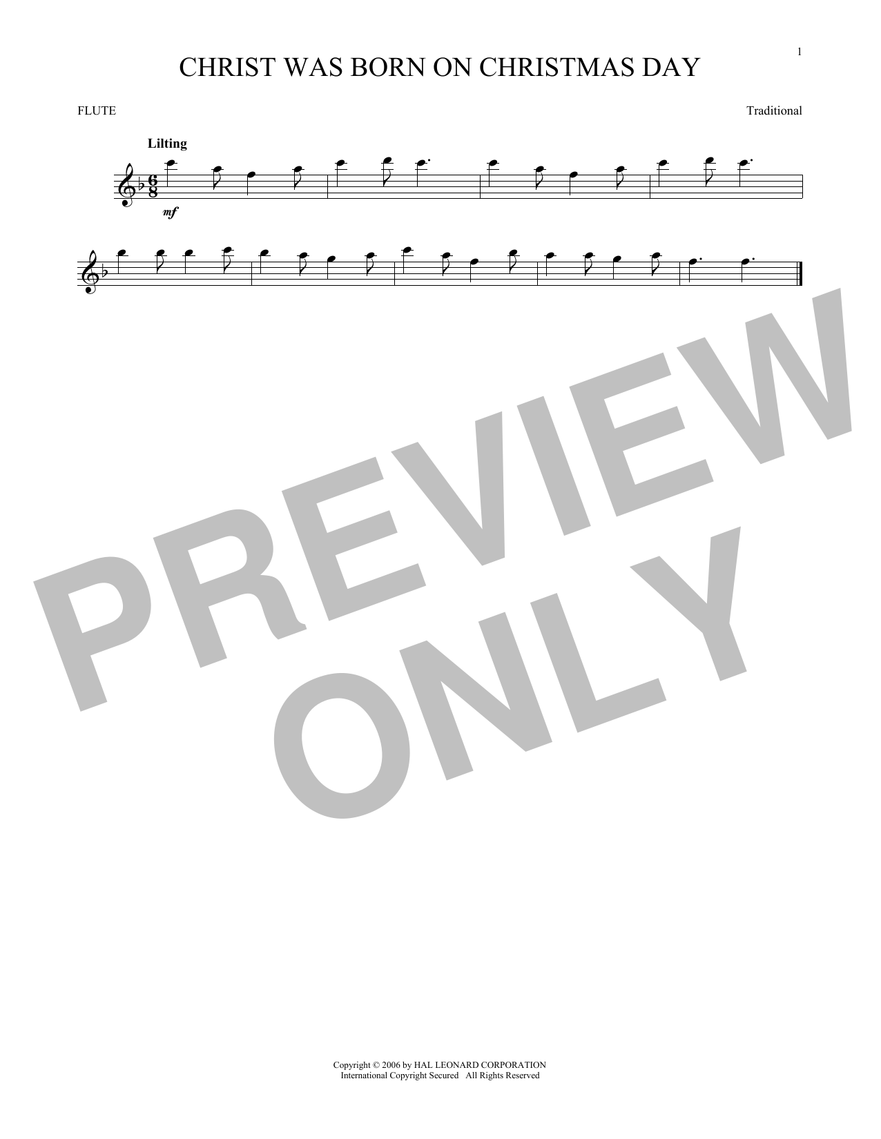 Product gallery: Page 1 of 1 Christ Was Born On Christmas Day, Traditional