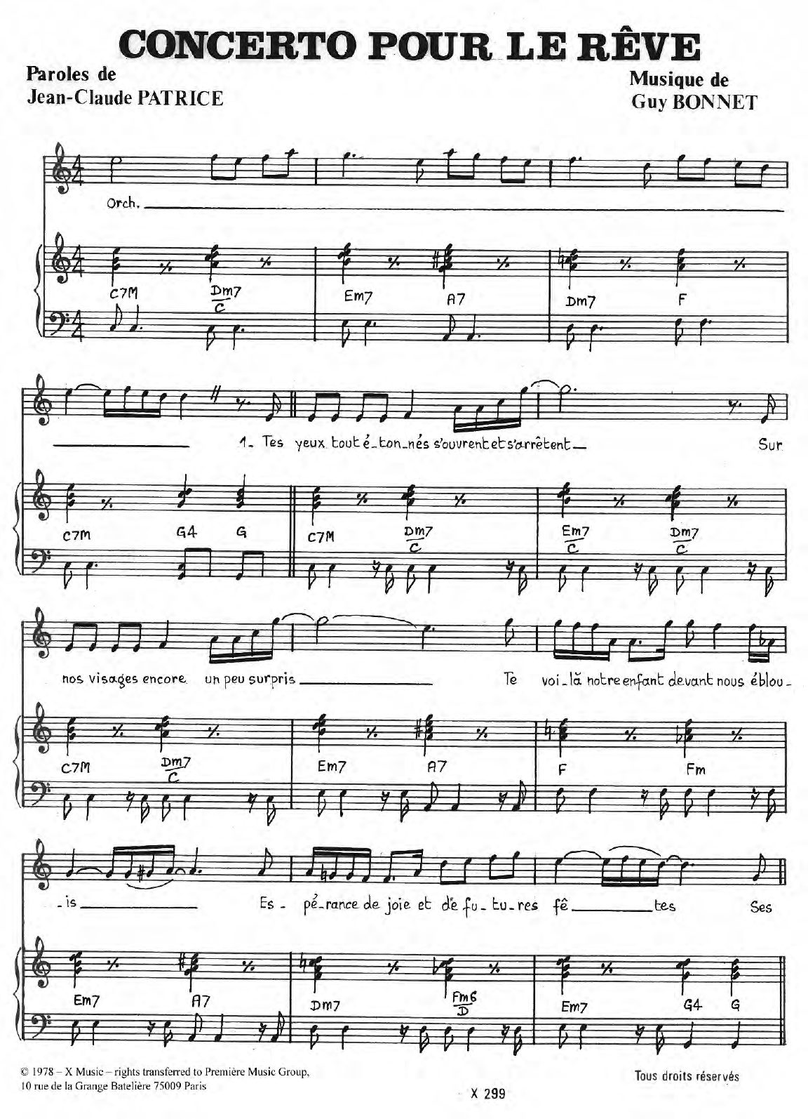 Product picture to: Concerto Pour Le Reve