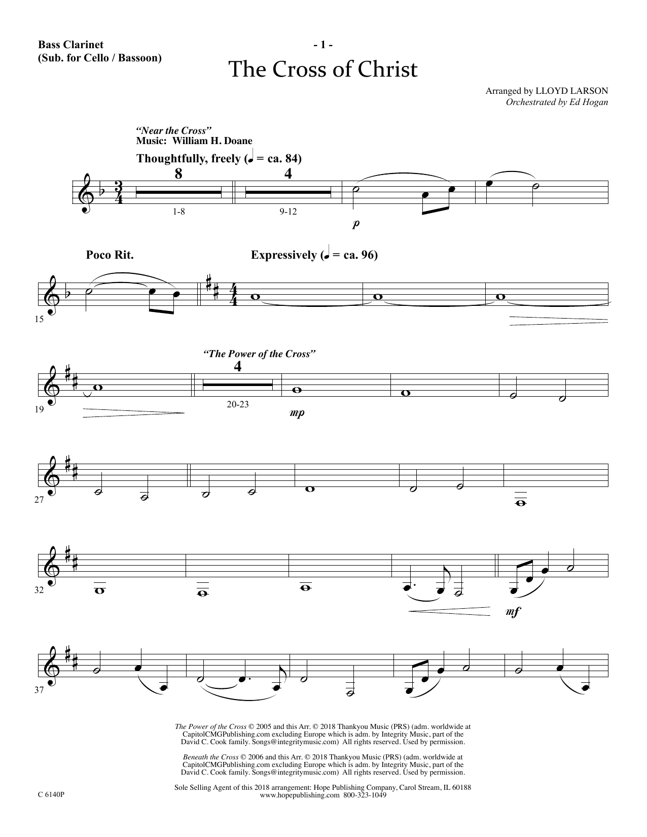 Product picture to: The Cross Of Christ - Bass Clarinet (sub. Cello/Bsn)