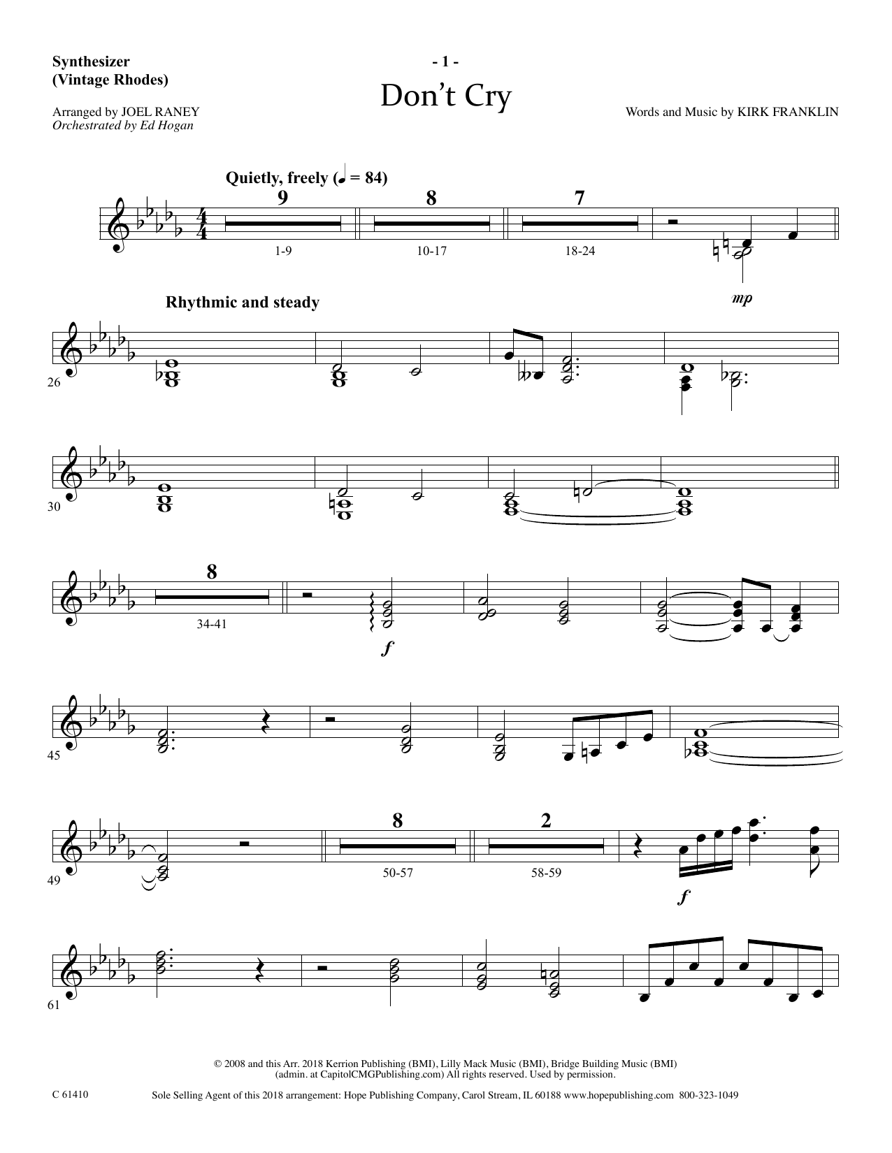 Produktbild zu: Don't Cry - Synthesizer