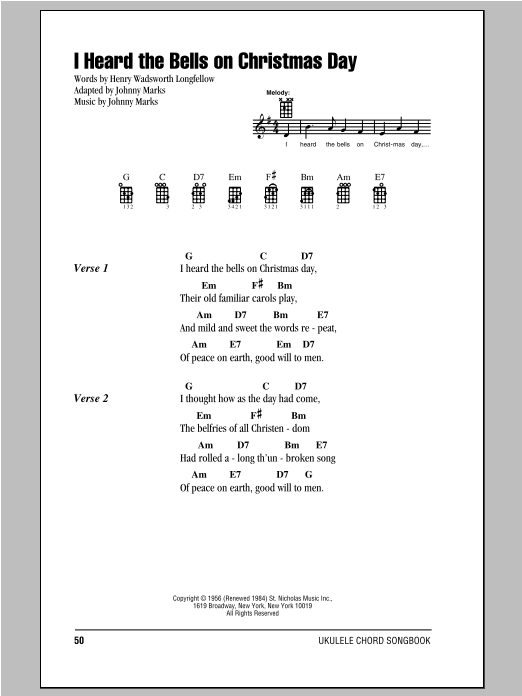 Product gallery: Page 1 of 1 I Heard The Bells On Christmas Day, Henry Wadsworth Longfellow