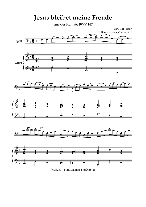Produktbild zu: Jesus bleibet meine FreudeJoh. Seb. Bach