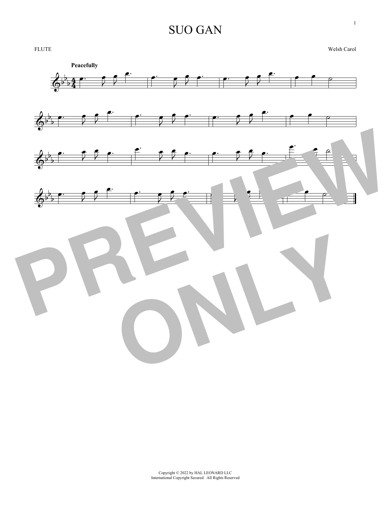 Product gallery: Page 1 of 1 Suo Gan, Welsh carol