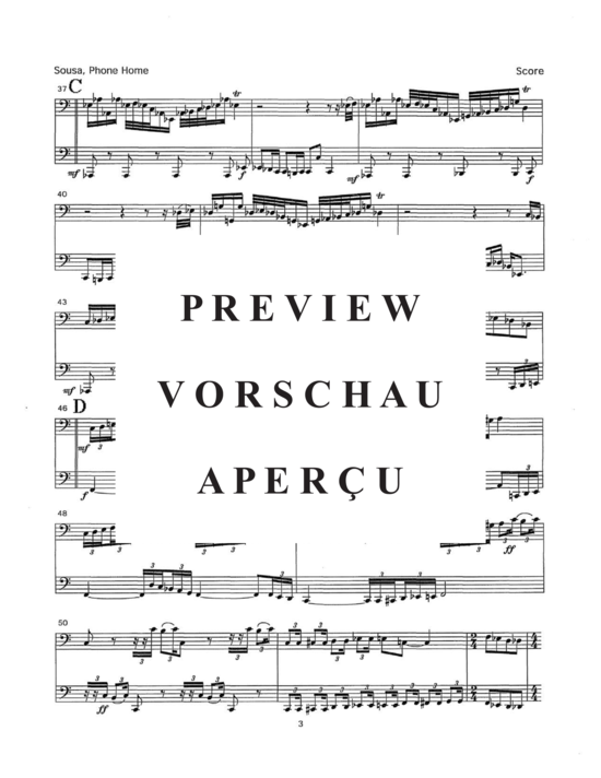 Produktgalerie: Seite 6 von 21 Sousa, Phone Home! , , (Sousaphon/Tuba Duett + opt. Percussion)
