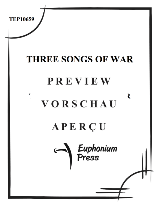 Produktgalerie: Seite 2 von 21 Three Songs of War , , (Duett für Tuba + Countertenor)