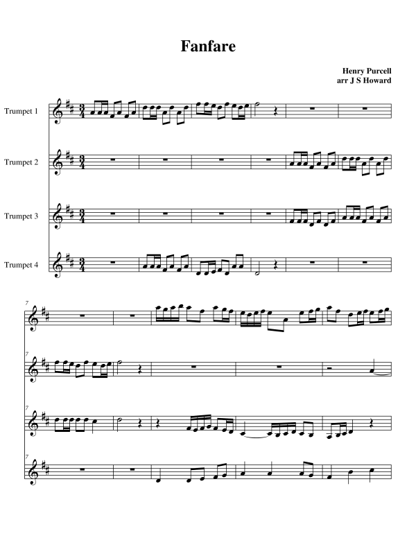 Produktgalerie: Seite 1 von 8 Fanfare, , Trompeten Quartett