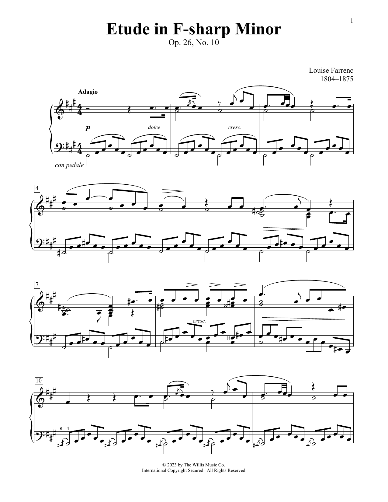Product picture to: Etude In F-Sharp Minor, Op. 26, No. 10