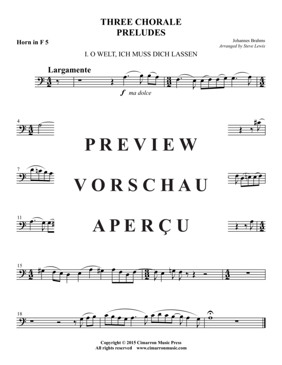 gallery: Three Chorale Preludes , , (Horn Ensemble)