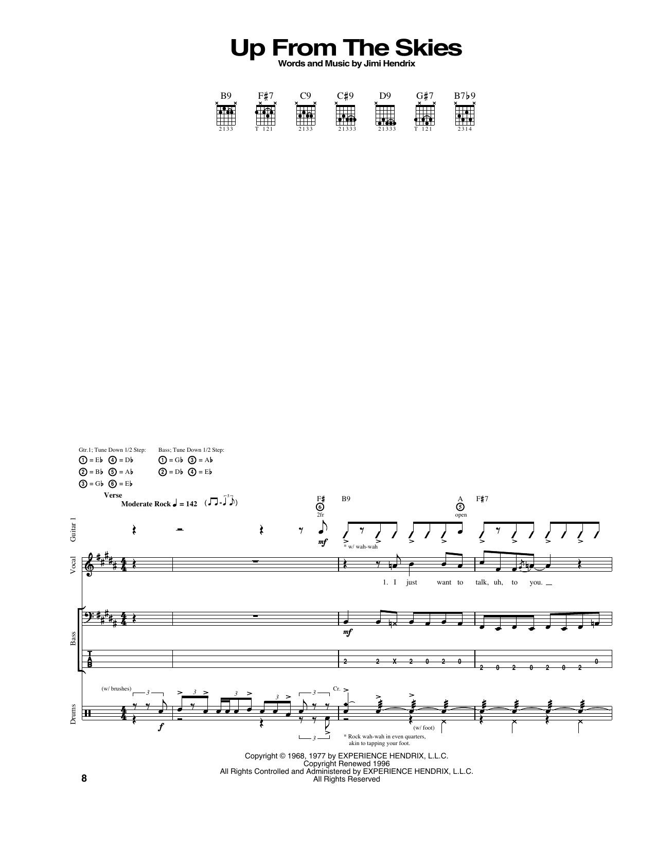 Product gallery: Page 1 of 1 Up From The Skies, Jimi Hendrix