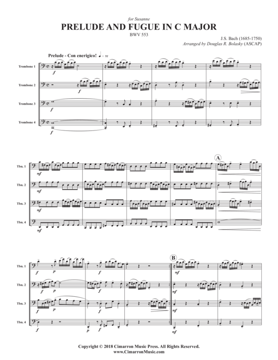 Product picture to: Prelude and Fugue in C Major Johann Sebastian Bach