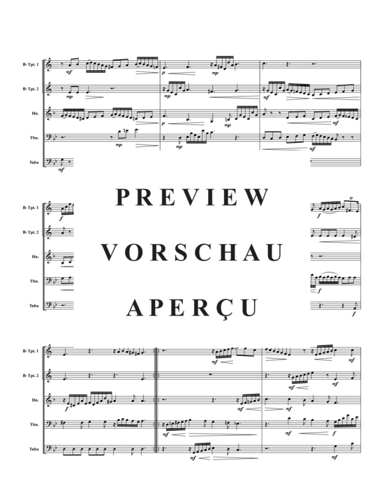 Produktgalerie: Seite 12 von 21 Suite Nr. 1 for Lute, BWV 996 , , (Blechbläser-Quintett)