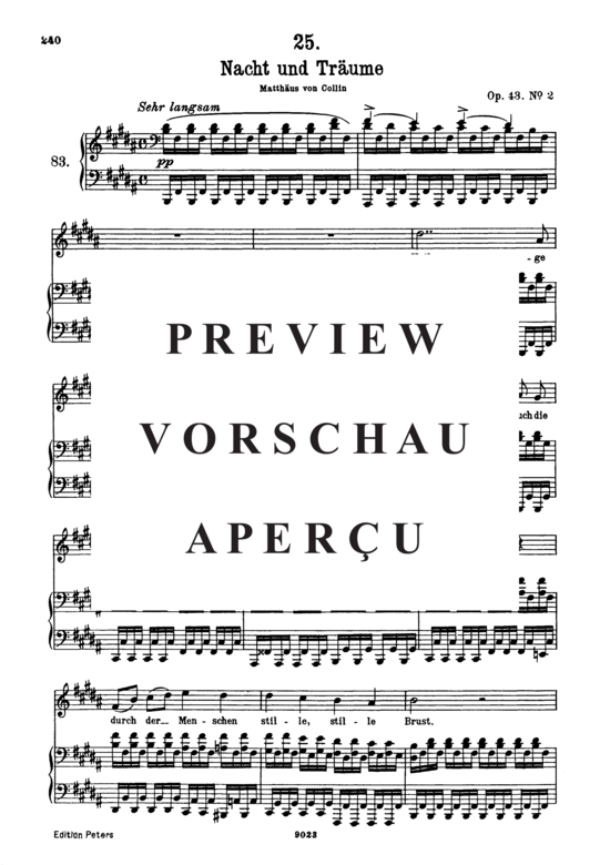 gallery: Nacht und Träume D.827 , , (Gesang hoch + Klavier)