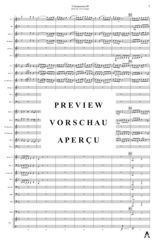 Produktgalerie: Seite 10 von 13 Contrapunctus 3 aus Kunst der Fuge , , (Concert Band)