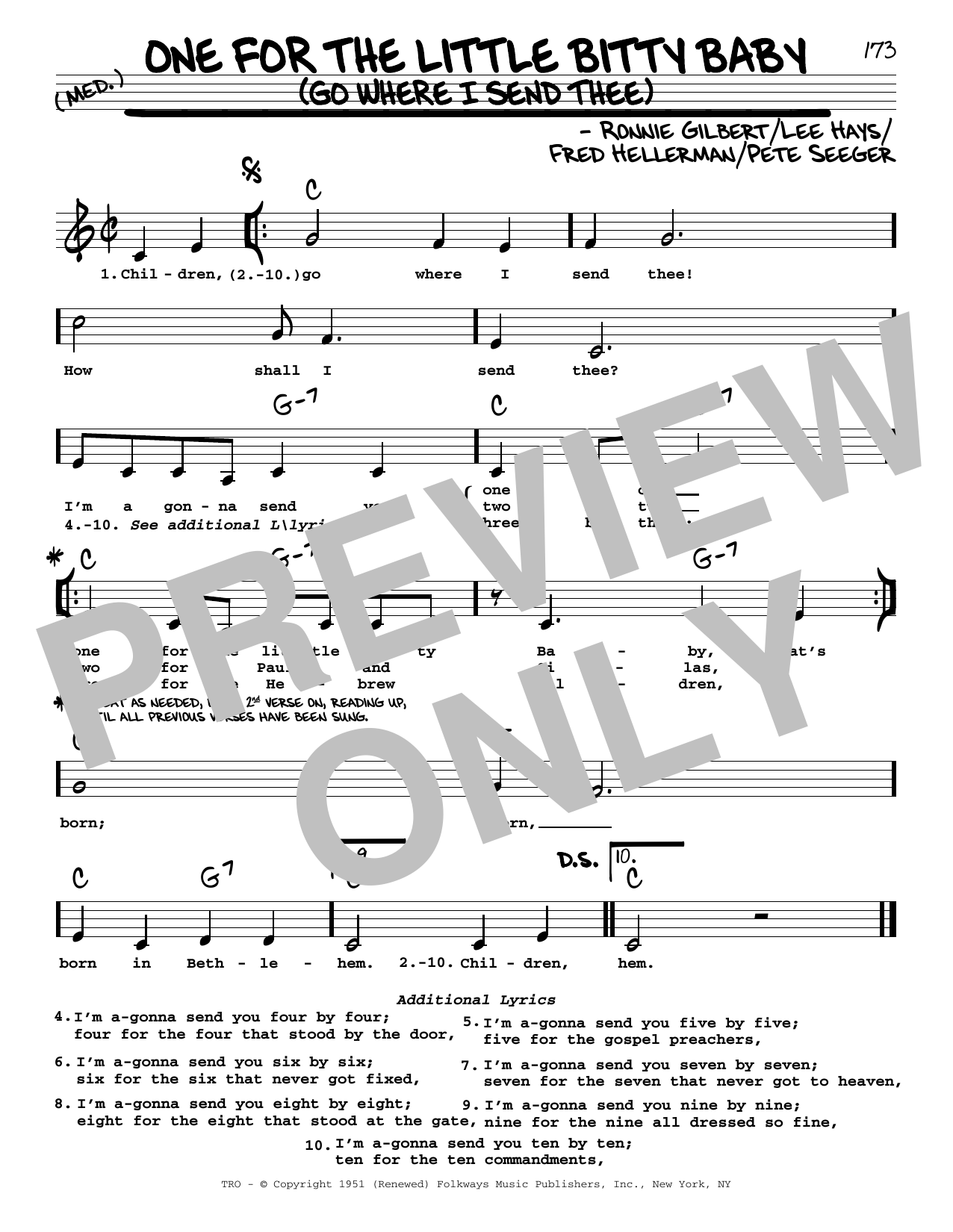 Produktbild zu: One For The Little Bitty Baby (Go Where I Send Thee)