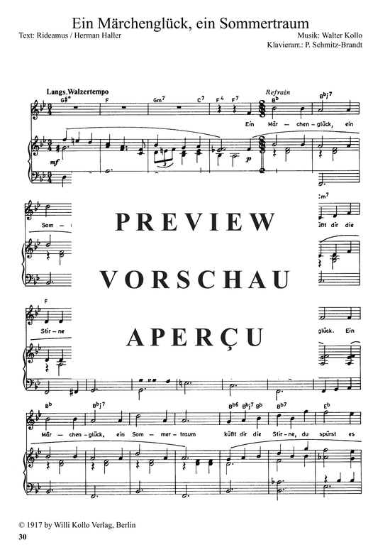 Produktgalerie: Seite 4 von 4 Ein Märchenglück, ein Sommertraum, 	, Klavier und Gesang