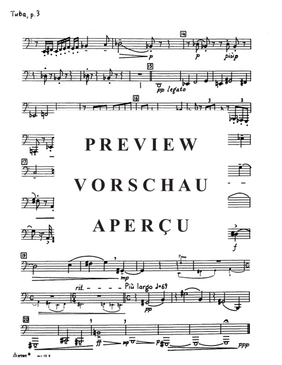 Product gallery: Page 17 of 18 De Profundis , , (tuba + piano)