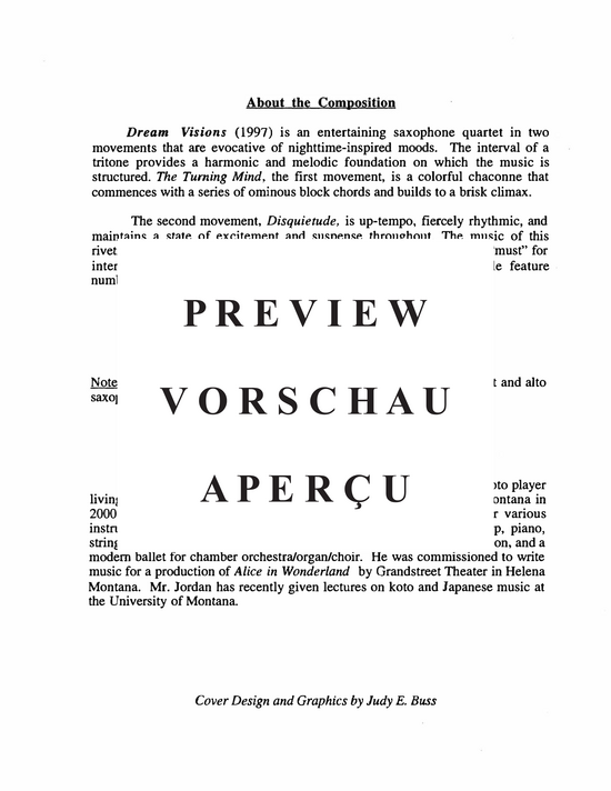 Product gallery: Page 3 of 21 Dream Visions , , (Saxophonquartett SATB)