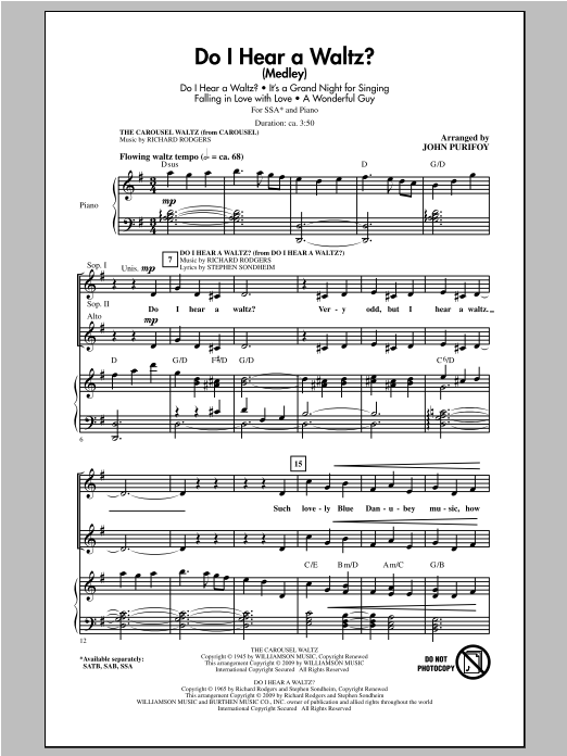 Produktgalerie: Seite 1 von 1 Do I Hear A Waltz?, John Purifoy, Chor