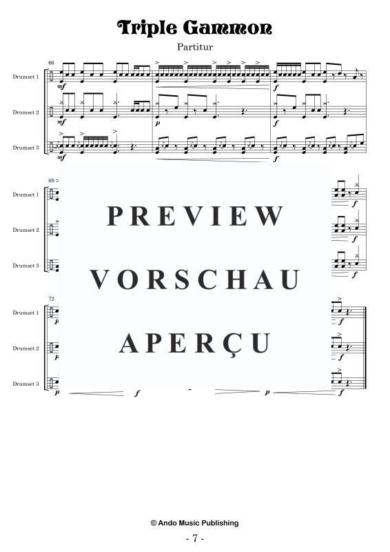 Produktgalerie: Seite 9 von 11 Triple Gammon, , Drumset Trio