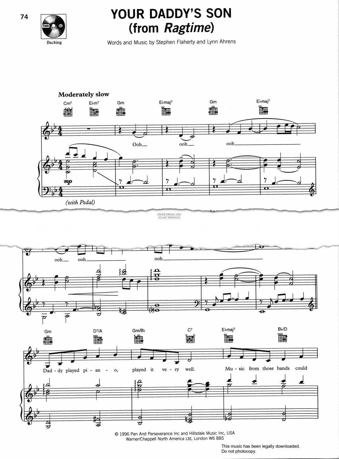 Product gallery: Page 1 of 1 Your Daddy's Son (from 'Ragtime'), Audra McDonald