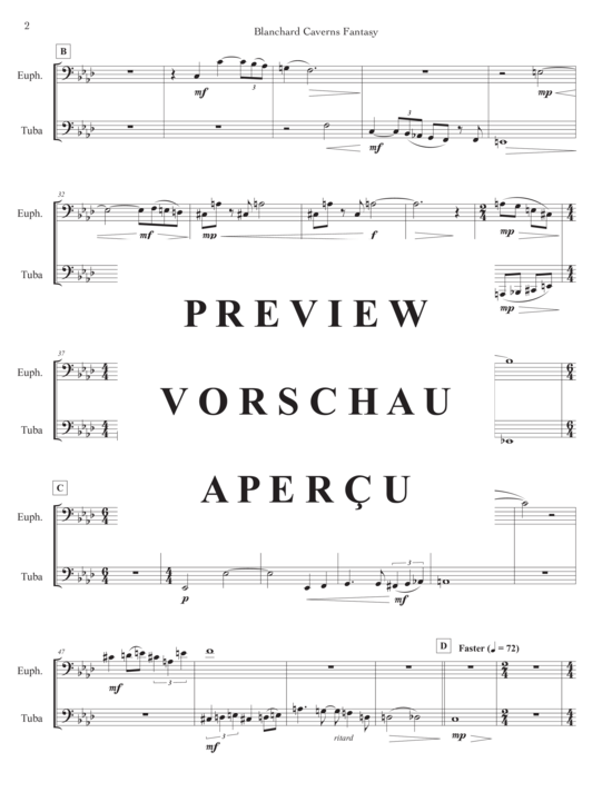 Product gallery: Page 16 of 21 Blanchard Caverns Fantasy , , (euphonium, tuba + piano)