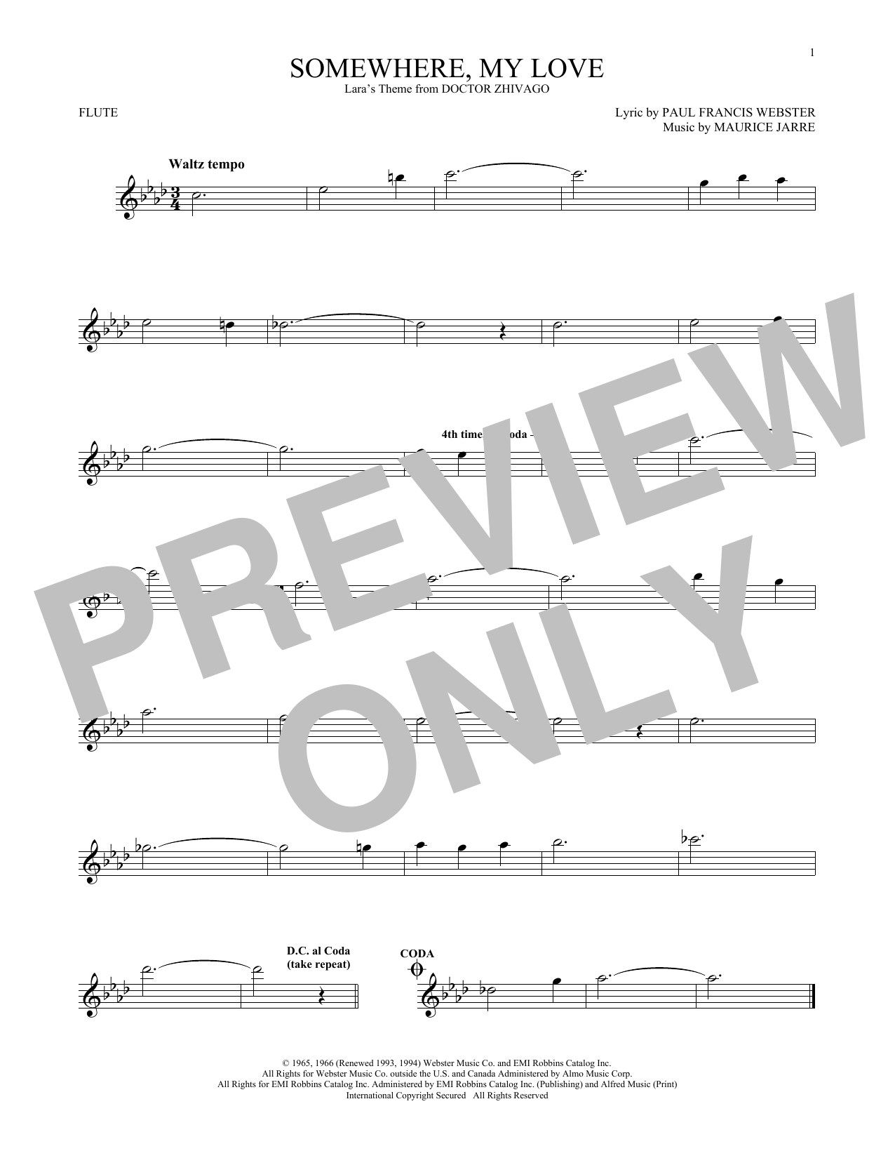 Product gallery: Page 1 of 1 Somewhere, My Love, Maurice Jarre