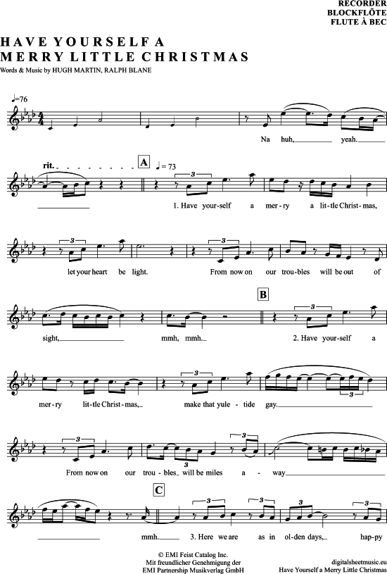 Product gallery: Page 1 of 3 Have Yourself A Merry Little Christmas , Connor, Sarah, (recorder)