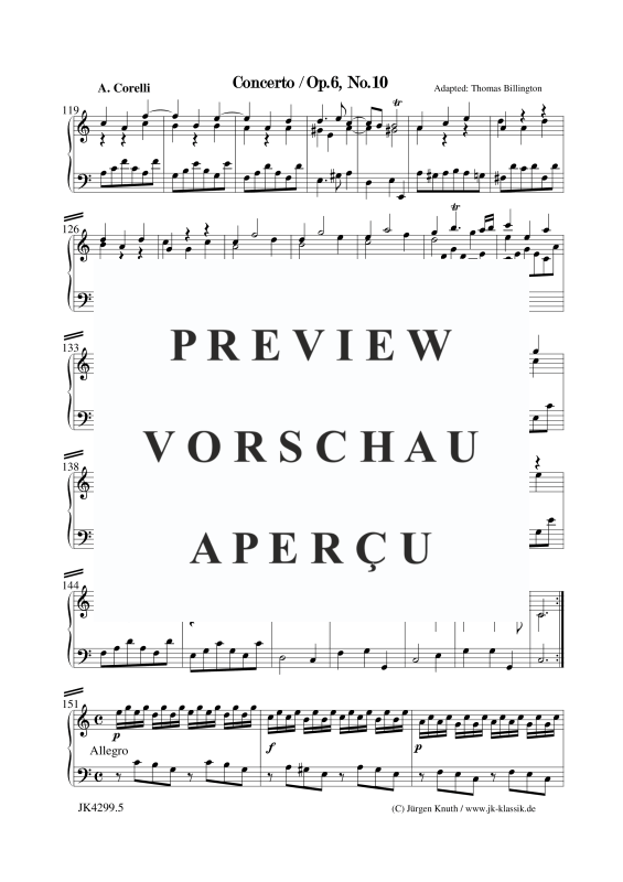 Produktgalerie: Seite 6 von 10 Concerto Op.6. No.10, , Klavier/Cembalo Solo