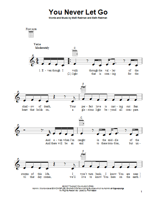 Product gallery: Page 1 of 1 You Never Let Go, Matt Redman