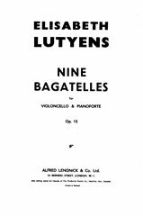 Produktbild zu: Nine Bagatelles Op.10