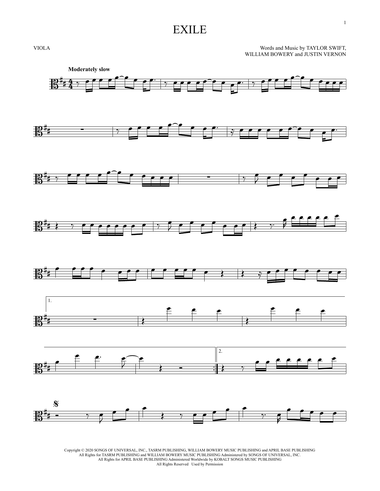 Product gallery: Page 1 of 1 exile (feat. Bon Iver), Taylor Swift