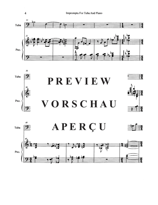 Produktgalerie: Seite 20 von 21 Impromptu , , (Tuba + Klavier)