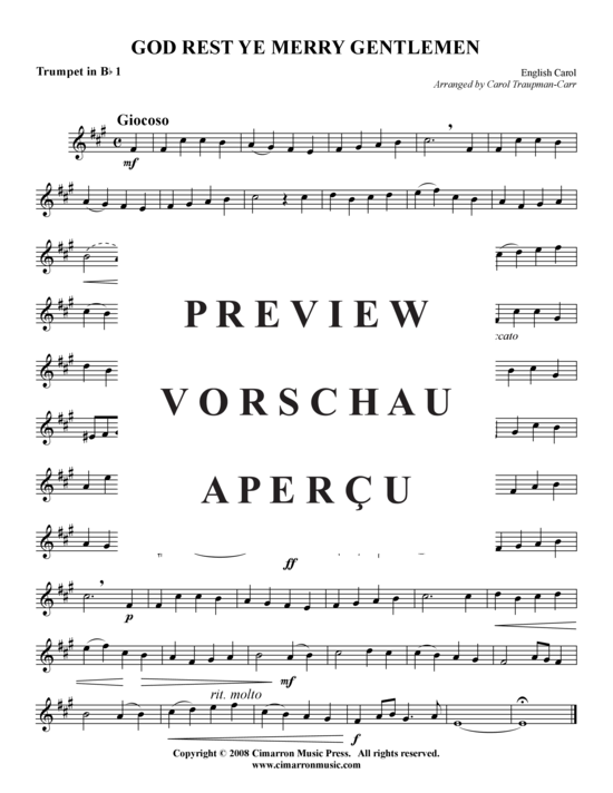 Produktgalerie: Seite 8 von 9 God Rest Ye Merry Gentlemen , , (2x Tromp in B, Horn/Pos, Pos)