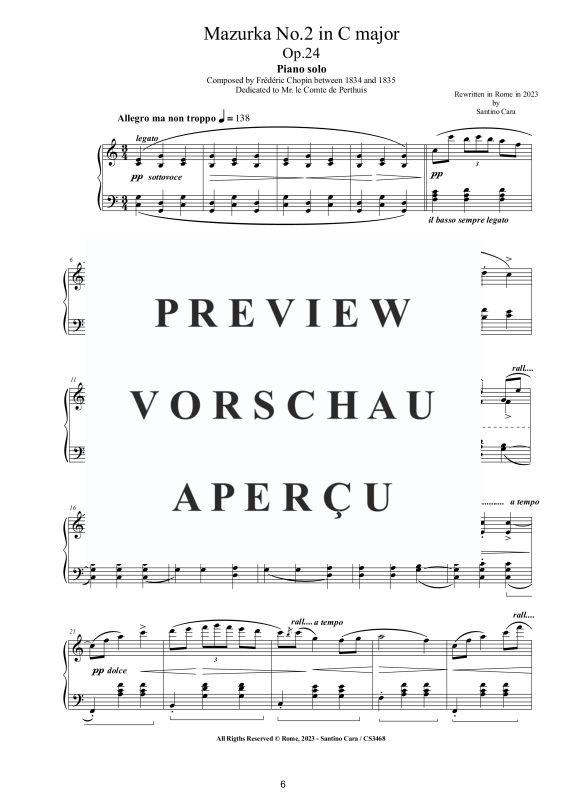 Produktgalerie: Seite 7 von 11 4 Mazurkas op. 24 für Klavier – Vollständige Partituren, , Klavier Solo