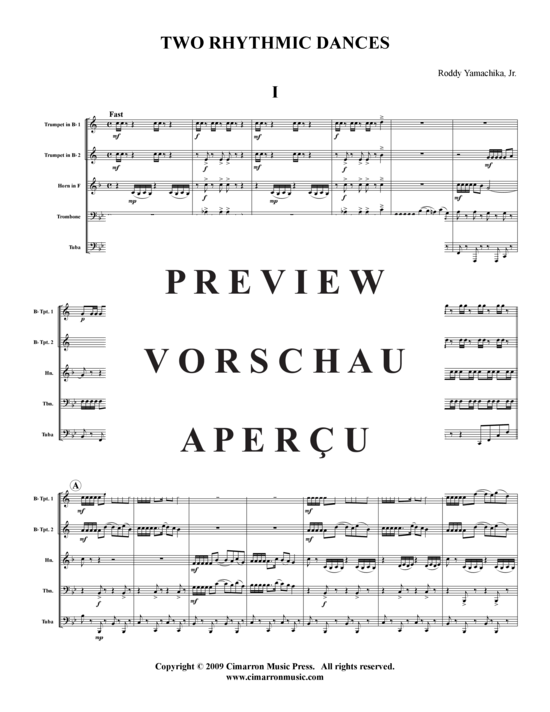 Produktgalerie: Seite 2 von 21 Zwei Tänze , , (Blechbläserquintett)