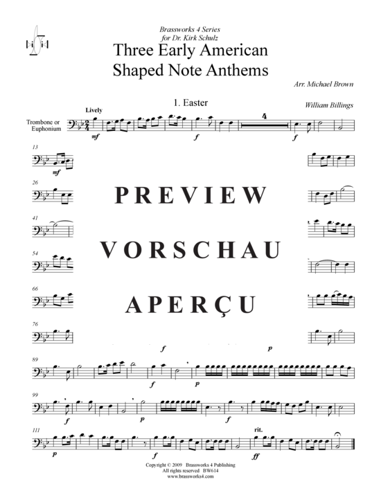 Produktgalerie: Seite 21 von 21 3 Early American Shaped Note Anthems, , (2xTrompete in B, Horn in F, Posaune)