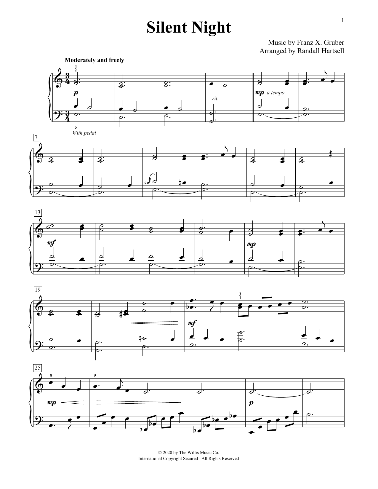 Product picture to: Silent Night (arr. Randall Hartsell)
