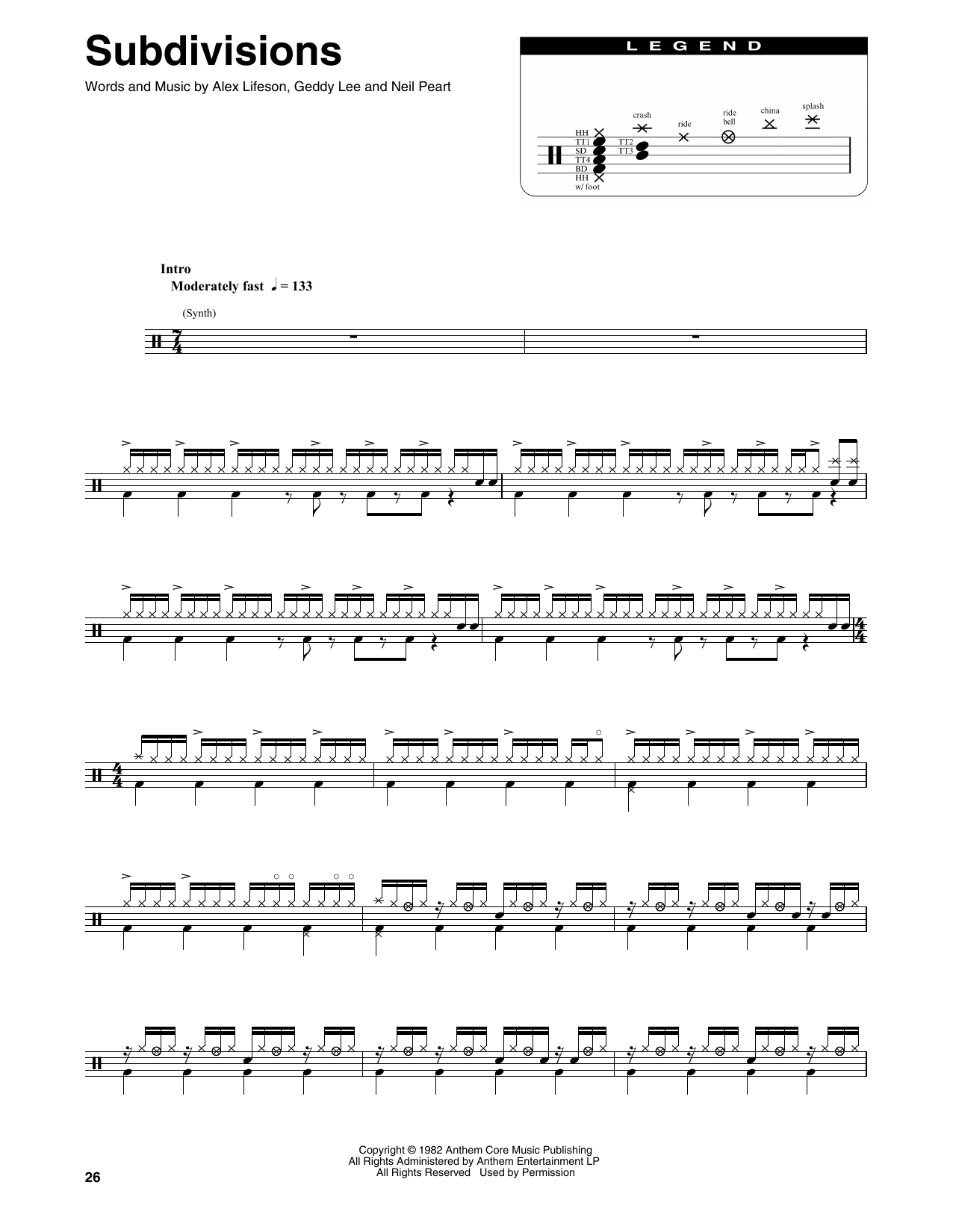 Product picture to:  Subdivisions - Rush