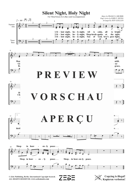 gallery: Silent Night, , Gemischter SAB und Klavier